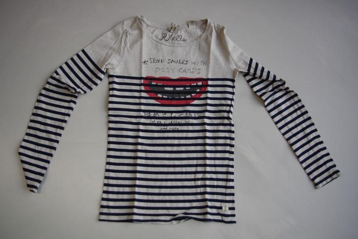 R'belle longsleve maat 128 (lichtgrijs), Kinderen en Baby's, Kinderkleding | Maat 128, Zo goed als nieuw, Meisje, Shirt of Longsleeve