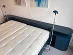 Achterwand auronde bed auping blauw met 2 kastjes, Huis en Inrichting, Gebruikt, Blauw, Tweepersoons, Ophalen of Verzenden