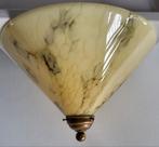 Vintage Art Deco lamp gemarmerd, Ophalen of Verzenden, Zo goed als nieuw, Glas