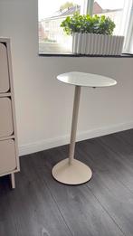 Bijzet/ laptoptafel |beige | metaal, Huis en Inrichting, Tafels | Bijzettafels, Ophalen, Rond, Metaal of Aluminium, Minder dan 55 cm