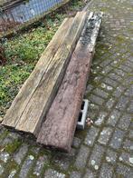 2 eiken hekken palen en 1 spoorbiels met diamant kop, Ophalen, 250 cm of meer, Palen