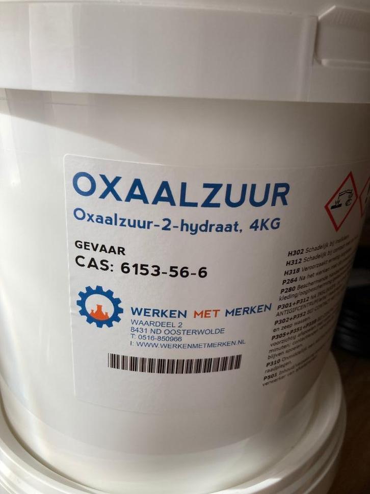 Oxaalzuur (ontweringswater) in de vorm van korrels, Doe-het-zelf en Verbouw, Hout en Planken, Nieuw, Overige typen, Overige houtsoorten