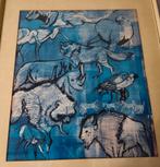 mooi schilderij met allerlei dieren er op te koop, Antiek en Kunst, Ophalen