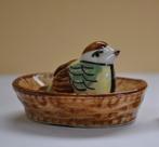 Vintage KLEIN Beeldje Vogel Vogelnest 5 cm, Ophalen of Verzenden, Gebruikt, Vogel, Beeldje of Figuurtje