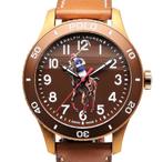 Ralph Lauren Bronze Polo 42 mm automatisch horloge NIEUW, Overige merken, Leer, Staal, Polshorloge
