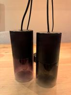 Set van 2 moderne hanglampen, Huis en Inrichting, Ophalen of Verzenden, Zo goed als nieuw, Glas, 50 tot 75 cm