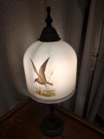 Antieke Sfeervolle Lamp met Vogel, Huis en Inrichting, Lampen | Hanglampen, Antiek, Gebruikt, Ophalen of Verzenden, Glas