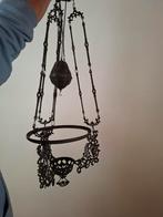 Frame Antieke Olielamp met Kettingen, Antiek en Kunst, Antiek | Lampen, Ophalen of Verzenden