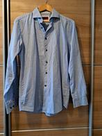 Stanley & Morgan Blauw Overhemd - Maat L, Kleding | Heren, Overhemden, Blauw, Ophalen of Verzenden, Zo goed als nieuw, Halswijdte 41/42 (L)