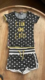 Ninni Vi setje zeart geel wit shirt 122/128 en short 134/140, Ophalen of Verzenden, Zo goed als nieuw, Meisje