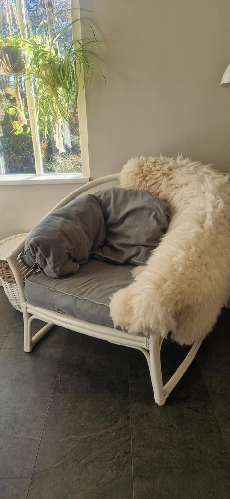 Rotan lounge fauteuil, Huis en Inrichting, Fauteuils, Ophalen, 75 tot 100 cm, 50 tot 75 cm