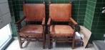 Twee lederen stoelen, Huis en Inrichting, Stoelen, Ophalen of Verzenden