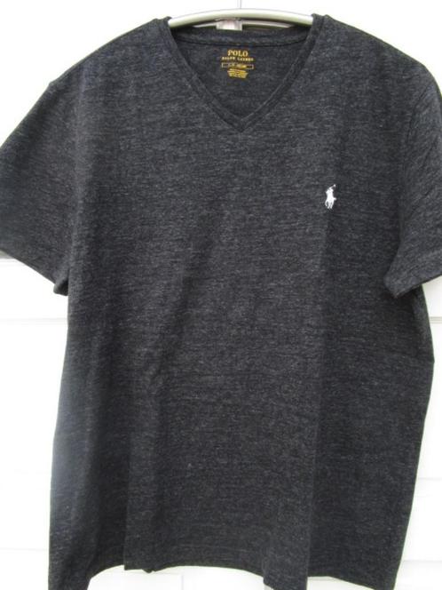 Donkergrijs Ralph Lauren shirt, maat L, stretchy!, Kleding | Heren, T-shirts, Zo goed als nieuw, Maat 52/54 (L), Grijs, Ophalen