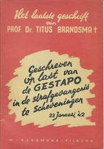 TITUS BRANDSMA - HET LAATSTE GESCHRIFT 22  januari 1942, Boeken, Ophalen of Verzenden, Gelezen