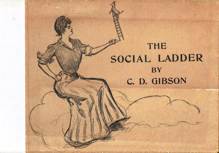 The Social Ladder drawings by Charles Dana Gibson 1902, Boeken, Kunst en Cultuur | Beeldend, Zo goed als nieuw, Schilder- en Tekenkunst