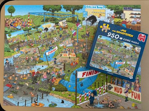 Jan van Haasteren ‘MUDRACERS’ 950 stukjes, Hobby en Vrije tijd, Denksport en Puzzels, Zo goed als nieuw, Legpuzzel, 500 t/m 1500 stukjes