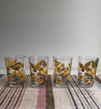 Vintage limonadeglazen vlinder, Verzamelen, Glas en Borrelglaasjes, Ophalen of Verzenden, Zo goed als nieuw