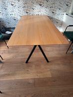 Studio Henk eettafel eiken, 220x100 cm, Slim X poten, Ophalen, 100 tot 150 cm, Eikenhout, 200 cm of meer