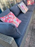Grote loung met stevige kussens rn twee hockers, Tuin en Terras, Ophalen of Verzenden, Zo goed als nieuw