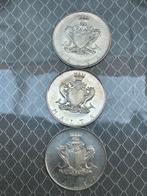 UNC 3x Zilveren 2 Lira Malta - 1972-1973-1974 puur zilver., Ophalen of Verzenden, Overige landen, Losse munt, Zilver