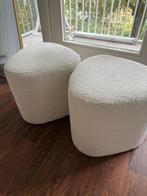 Teddy Poefjes - Set van 2, Huis en Inrichting, Banken | Voetenbanken en Poefen, Ophalen, Minder dan 50 cm, Rond, Zo goed als nieuw