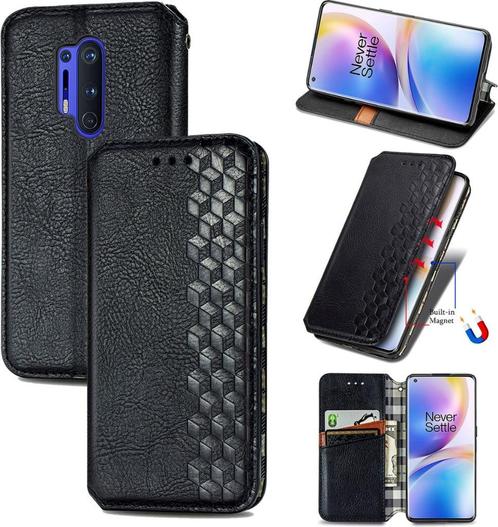 Luxe PU Lederen Wallet Case Set voor OnePlus 8 Pro _ Zwart, Telecommunicatie, Mobiele telefoons | Hoesjes en Frontjes | Overige merken