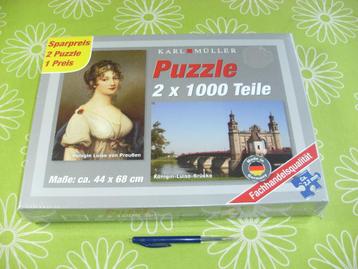 Nieuw in seal: 2x Karl Müller puzzel (2x 1000 stukjes) beschikbaar voor biedingen