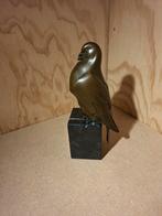 DUIF op marmeren voet van  bronz, Antiek en Kunst, Ophalen of Verzenden