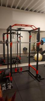 Squatrek met pulley inclusief gewichten, Ophalen, Krachtstation, Zo goed als nieuw, Metaal
