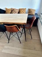 3 leren + 2 kuip - eetkamer stoelen te kopen, Ophalen, Gebruikt, Leer, Vijf, Zes of meer stoelen