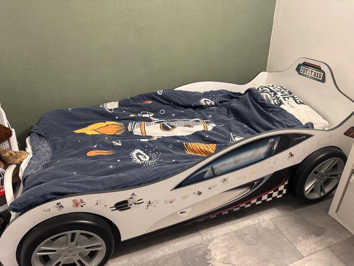 Autobed, Kinderen en Baby's, Kinderkamer | Bedden, Gebruikt, 180 cm of meer, 85 tot 100 cm, Ophalen