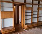 Mid century vintage teakhouten modulair wandsysteem, Ophalen, 200 cm of meer, Teakhout, 300 cm of meer