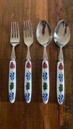 Boerenbont gebaks vorkje/dessert lepeltje, Ophalen of Verzenden, Zo goed als nieuw