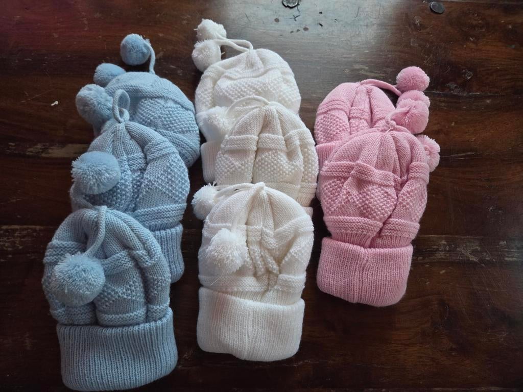 PARTIJ babymutsen 8 STUKS, Kinderen en Baby's, Babykleding | Mutsen, Sjaals en Wanten, Jongetje of Meisje, Ophalen of Verzenden