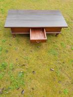 Salontafel houten met 1 lade., Ophalen, Gebruikt, 100 tot 150 cm, 50 tot 100 cm
