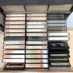 50 cassettebandjes met opbergladen. Jaren ‘80. Grease., Cd's en Dvd's, Cassettebandjes, Met bewaardoos, rek of koffer, Gebruikt