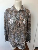 Bindi blouse bloemen beige grijs wit s/m rayon, Maat 38/40 (M), Bindi, Beige, Ophalen of Verzenden