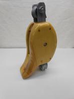 Houten Hakblok, grootschootblok, enkelschijfs, 14 mm, Ophalen of Verzenden, Nieuw, Lijn of Blok