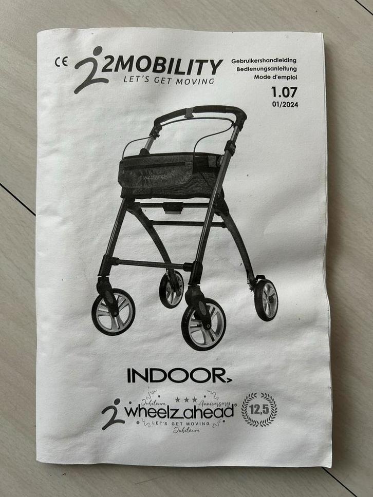 WheelzAhead INDOOR rollator, Diversen, Rollators, Zo goed als nieuw, Lichtgewicht, Ophalen