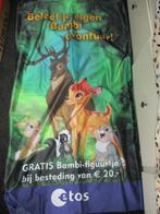Disney Bambi reclame doek Etos 138x80cm Beleef je eigen B, Ophalen of Verzenden, Zo goed als nieuw