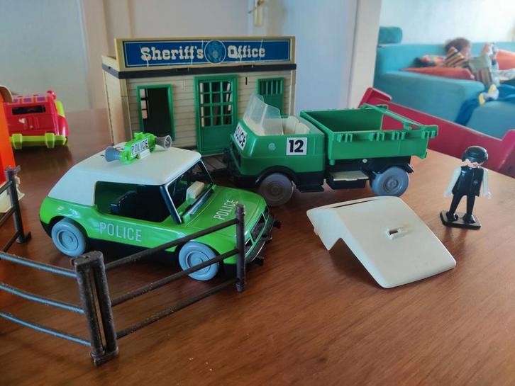Oude Playmobil set met voertuigen + accessoires (jaren 70), Kinderen en Baby's, Speelgoed | Playmobil, Gebruikt, Ophalen of Verzenden
