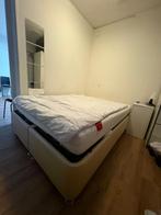 140x200 double bed, Beige, Tweepersoons, Zo goed als nieuw, 200 cm