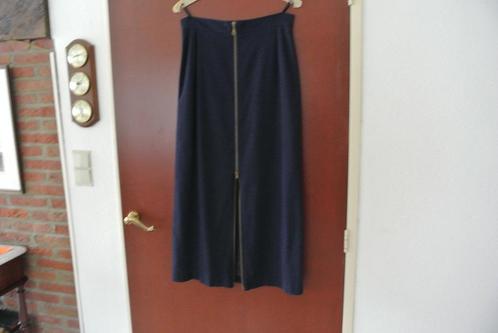 Donkerblauwe Dames Rok Maat 38 merk Elysio(Rits), Kleding | Dames, Rokken, Zo goed als nieuw, Maat 38/40 (M), Blauw, Onder de knie