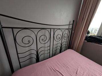 Zwart metalen bed 160 breed - afbeelding 3