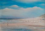 Strand op Vlieland schilderij compleet met lijst, Huis en Inrichting, Ophalen, Gebruikt, Oorspronkelijke maker, Schilderij