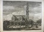 Amsterdam, Jordaan, Prinssengracht, Westerkerk Kerk, 1694, Antiek en Kunst, Kunst | Etsen en Gravures, Verzenden