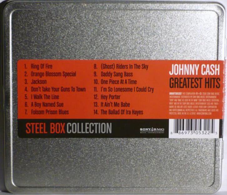 johnny cash  greatest hits  14 tracks  metal box, Cd's en Dvd's, Cd's | Country en Western, Gebruikt, Ophalen of Verzenden