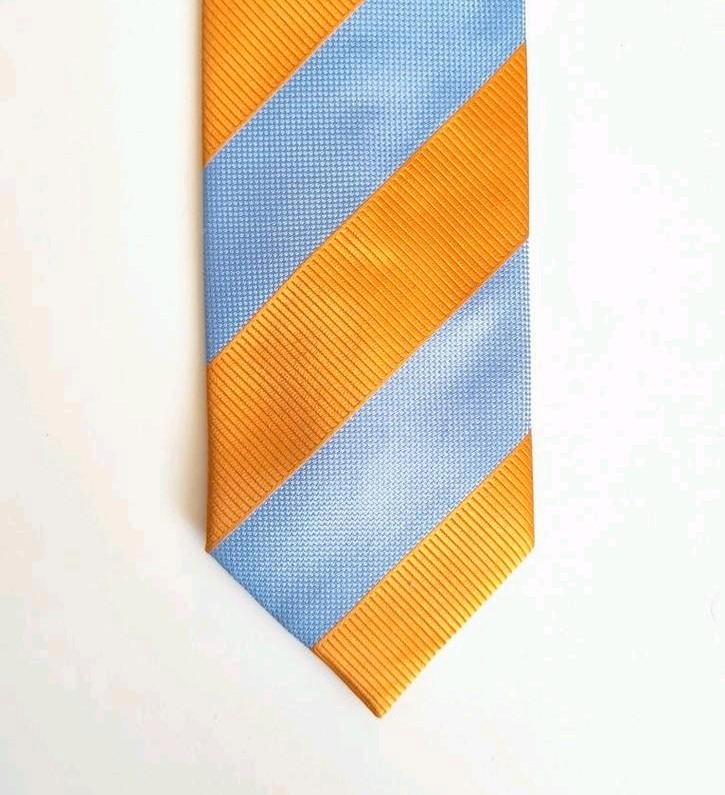 Zijden stropdas - gestreept, Kleding | Heren, Stropdassen, Gedragen, Met patroon, Oranje, Ophalen of Verzenden