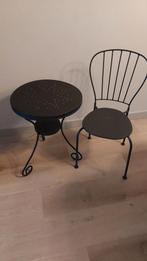 Stoel + bijzettafel Ikea, Ophalen, Rond, Metaal of Aluminium, Minder dan 55 cm