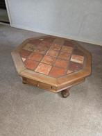 Salontafel met tegeltjes en lades, Huis en Inrichting, Tafels | Salontafels, Ophalen, Gebruikt, 50 tot 100 cm, 50 tot 100 cm